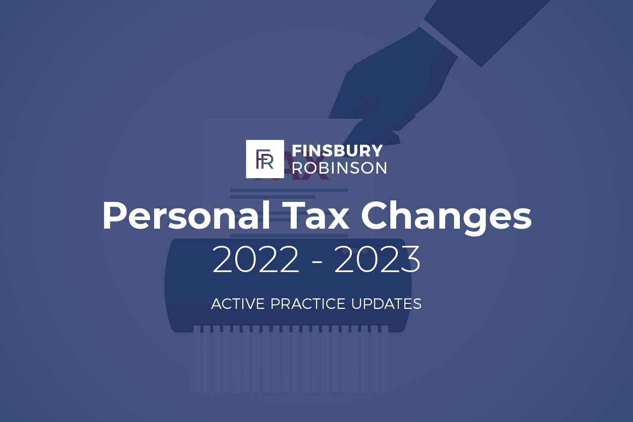 Personal Tax Changes 202223